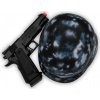 Policajný set (helma, nôž, vysielačky, granát, putá, zbraň, okuliare)
