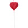 Piker sviečka Heart Diamond, červená, 10,5 x3, 5 cm