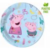 Papírové talíře Peppa Pig (Hasbro), další generace, 23 cm, 8 ks (bez plastu)