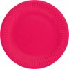 Papírové talíře jednobarevná, purpurová, 18 cm, 6 ks.