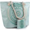 Letná / plážová taška mandala, paisley s taštičkou 39x50 cm