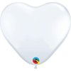 QL balónik srdca 6", pastelovo biely / 100 ks.