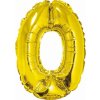 Fóliový balónek "Číslo 0", zlatý, 35 cm