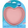 Canpol Silikónový tanier s prísavkou SRDCE ružový