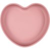 Canpol Silikónový tanier s prísavkou SRDCE ružový