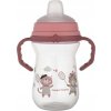 CANPOL babies Hrnček so silikónovým náustkom FirstCup BONJOUR PARIS 250ml ružový