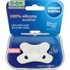 CANPOL babies Dudlík 100% silikonový symetrický 0-6m 1ks bílý