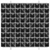 Panel dekoracyjny czarny 3D, przezroczyste tło, 30x30 cm/ 100 kwadratów