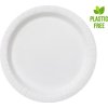 Papírové talíře, bílé, velikost 23 cm, 8 ks (bez plastu)