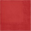 Ubrousky PAW, hladké, jednobarevné Chili Red, 33x33 cm / 20 ks.