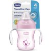 CHICCO Hrneček učící Transition s držadly 200 ml růžový 4m+