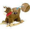 Houpací koník s melodií a kolečky Milly Mally Polly hnědý