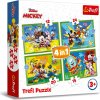 TREFL Puzzle Mickeyho klubík S přáteli 4v1