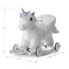 Houpací koník s melodií a kolečky Milly Mally Jednorožec bílý 10