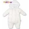 Kombinézka s kapuci Lux Baby Nellys ®prošívaná - bílá 56 (1-2m)