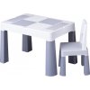 Detská súprava stola a stoličky Multifun sivá