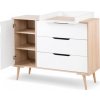Přebalovací komoda Klups Sofie buk/bílá
