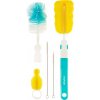 Sada kefiek na čistenie fľaštičiek a slamiek na cumlíky Akuku modrá