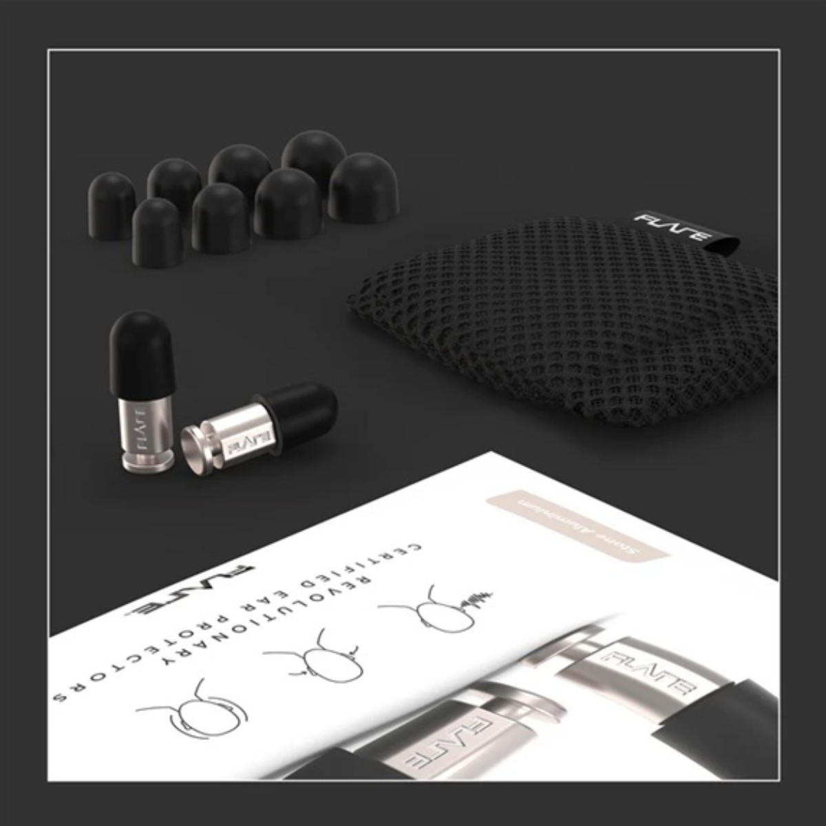 Memory-Aufsätze XS bis L und Etui für Flare Isolate Aluminium