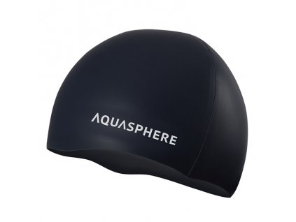 Aqua Sphere Badekappe glatt Silikonkappe schwarz
