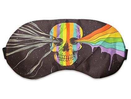 Regenbogen-Totenkopf-Schlafmaske