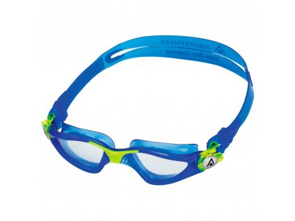 Aquasphere Kayenne Junior Schwimmbrille für Kinder transparent gelb blau