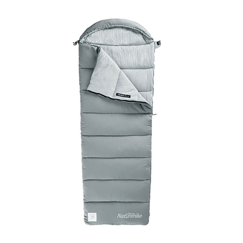 Naturehike Schlafsack M400 Farbe: Grau, Option: Reißverschluss (rechts)