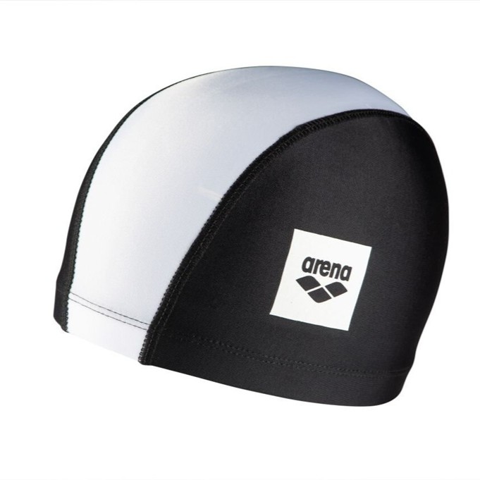 Arena Unix II Junior - Badekappe für Kinder Farbe: Schwarz / Weiß