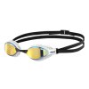 Arena schwimmbrille air speed mirror gelb kupfer weiß