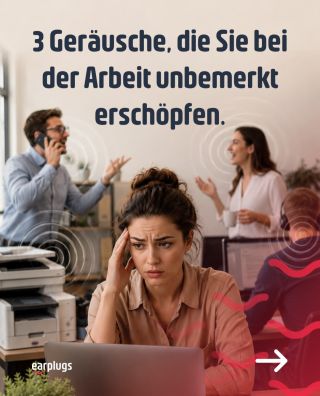Welches Geräusch lenkt Sie bei der Arbeit am meisten ab? 🔊 Telefonate, das Lachen der Kollegen oder lautes Tippen?...