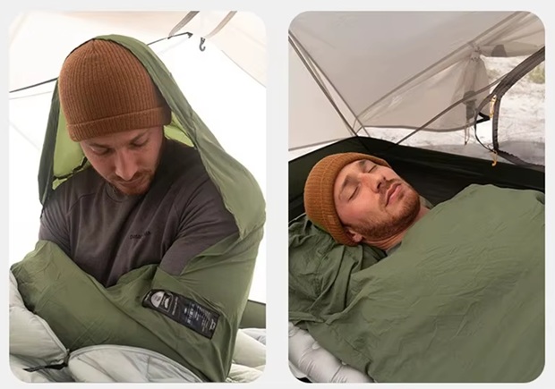 Ultraleichter Schlafsack-Einsatz