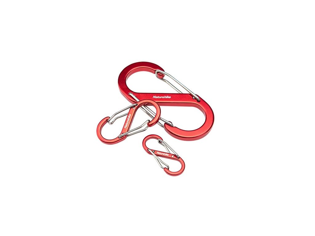 Naturehike S-Type Campingkarabiner (Produktvariante 4 cm / 4 Stück)