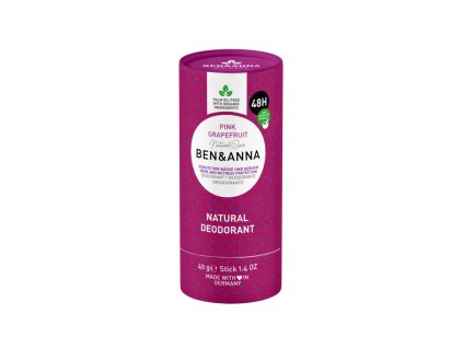Ben & Anna Festes Deodorant - Rosa Grapefruit 40 g