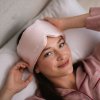 Hedvábná luxusní maska na oči na spaní Clare and Zen Růžová