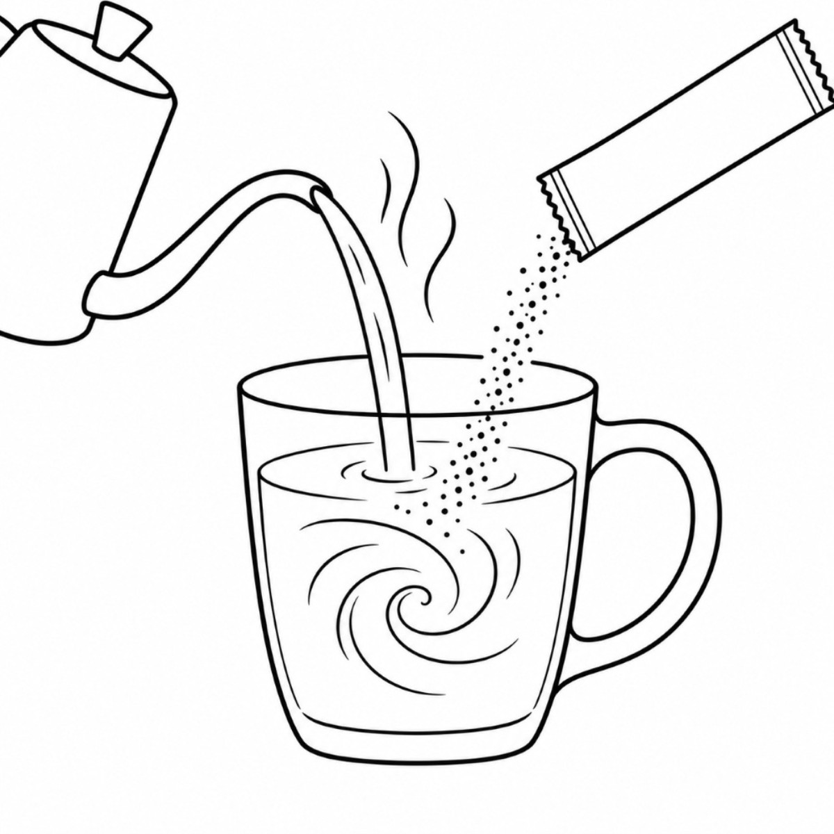 Příprava porce matcha latte s jahodami