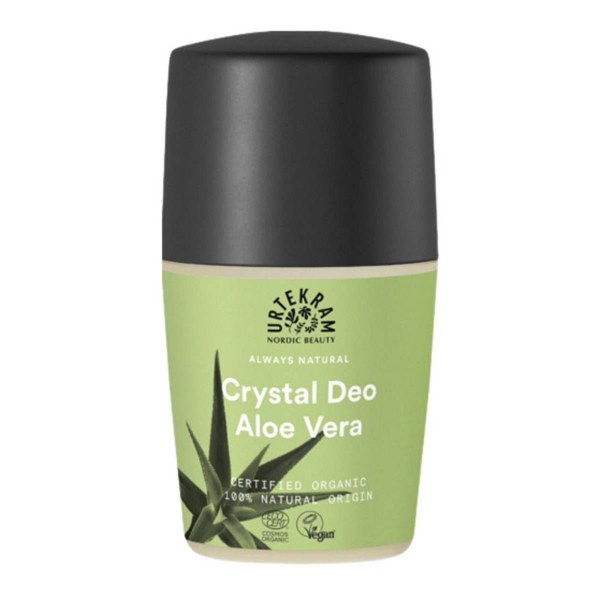 Aplikace kuličkového deodorantu Urtekram s minerální solí