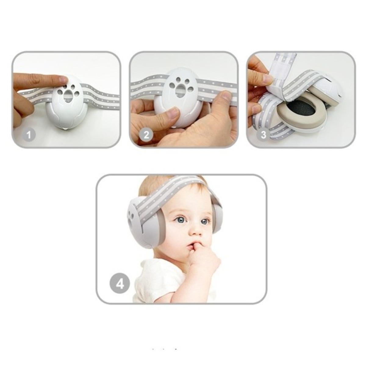 Chrániče sluchu pro miminko na cestách a při spánku