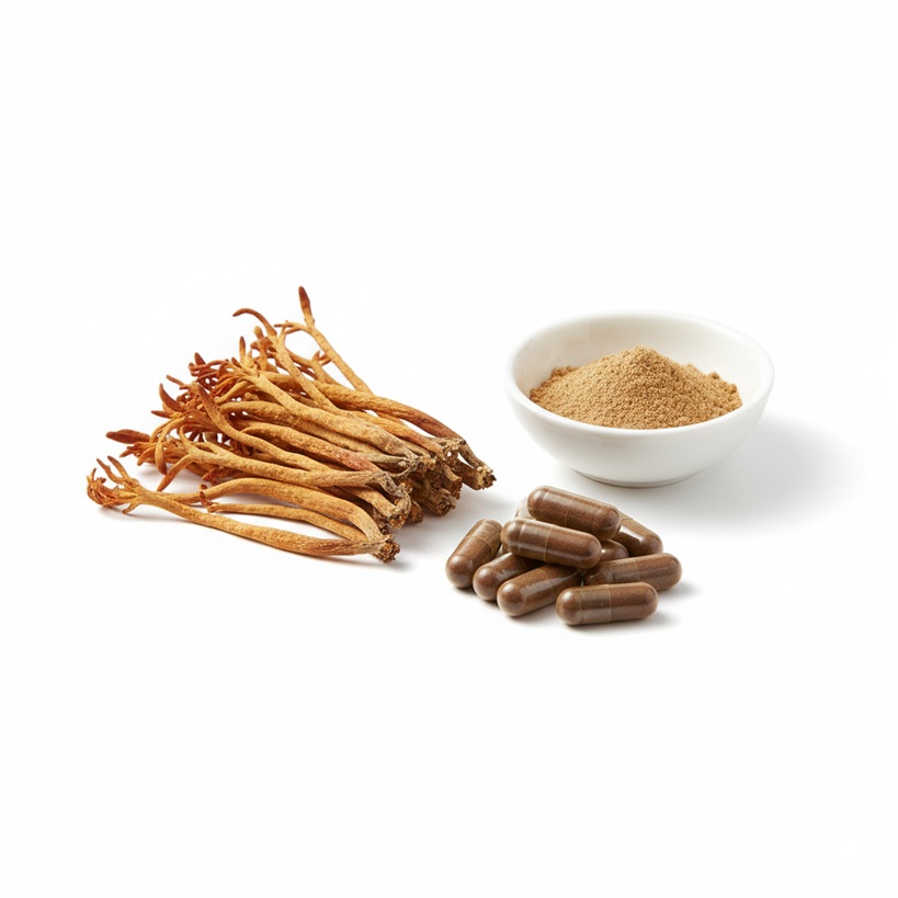 Cordyceps kapsle a balení