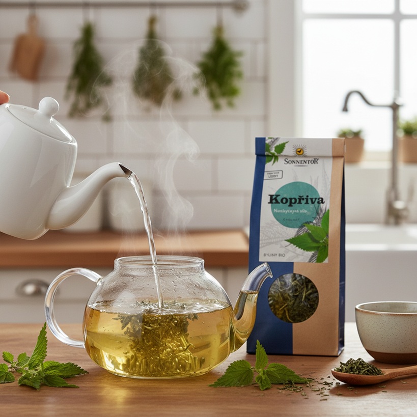 Příprava kopřivového čaje