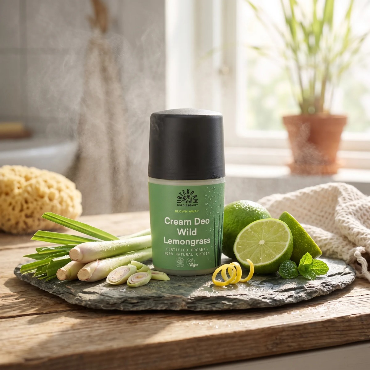 Přírodní roll-on deodorant Urtekram s bio certifikací Ecocert