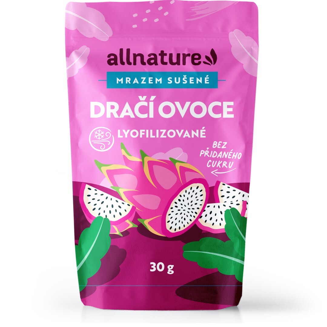 Rozpůlené dračí ovoce s jogurtem