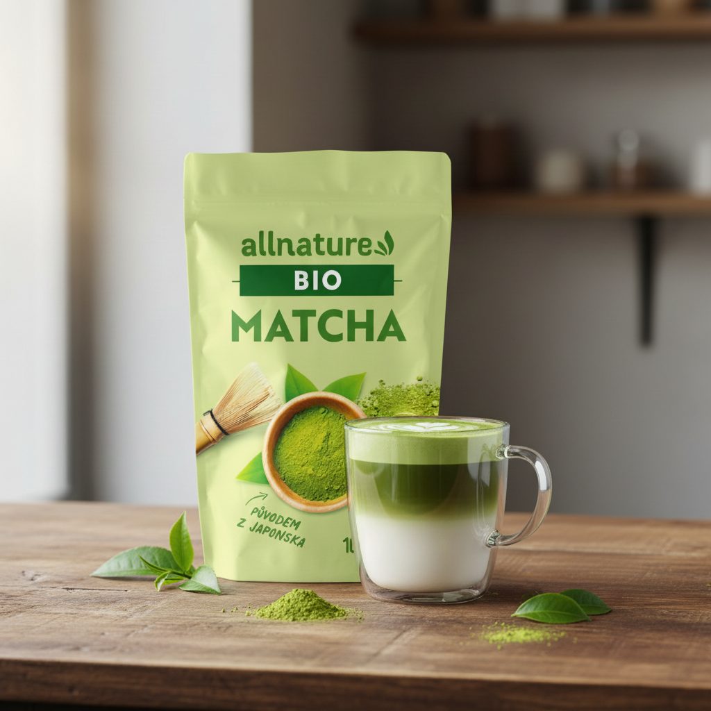 Tradiční bambusová metlička a lžička na přípravu matchy