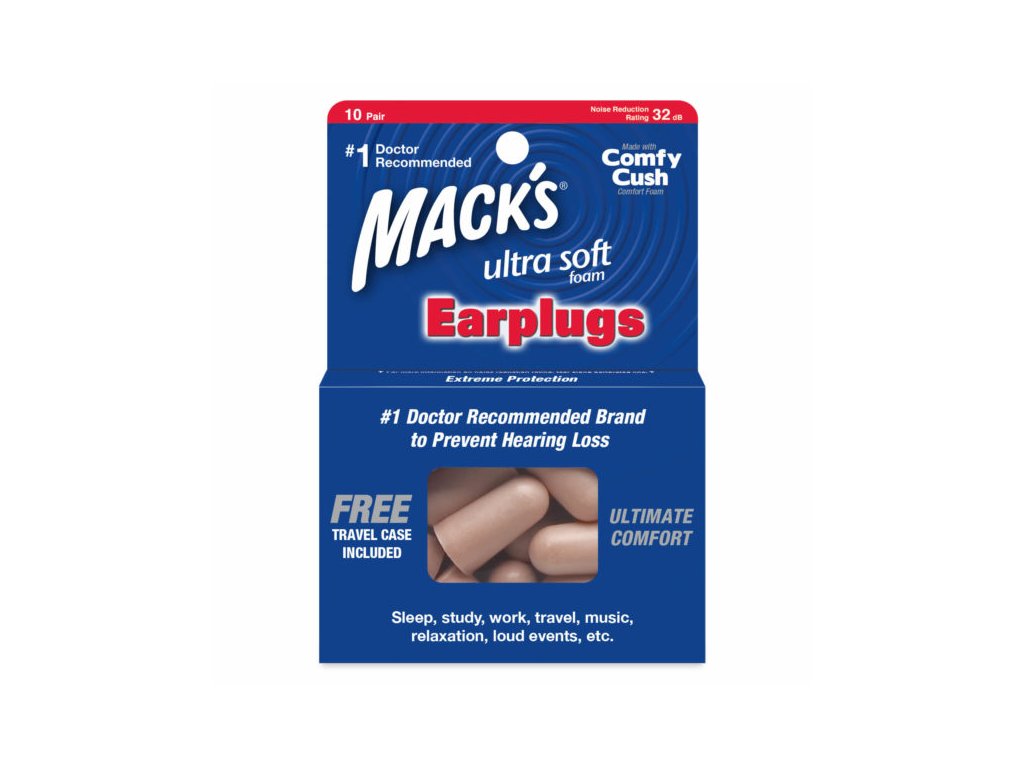 Mack's Ultra Soft 10 párů špunty do uší