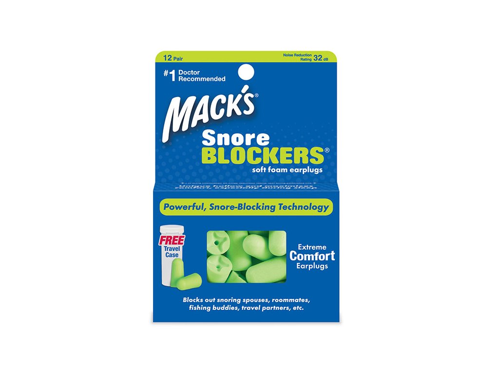 Macks Snore Blockers Špunty do uší proti chrápání Earplugs cz