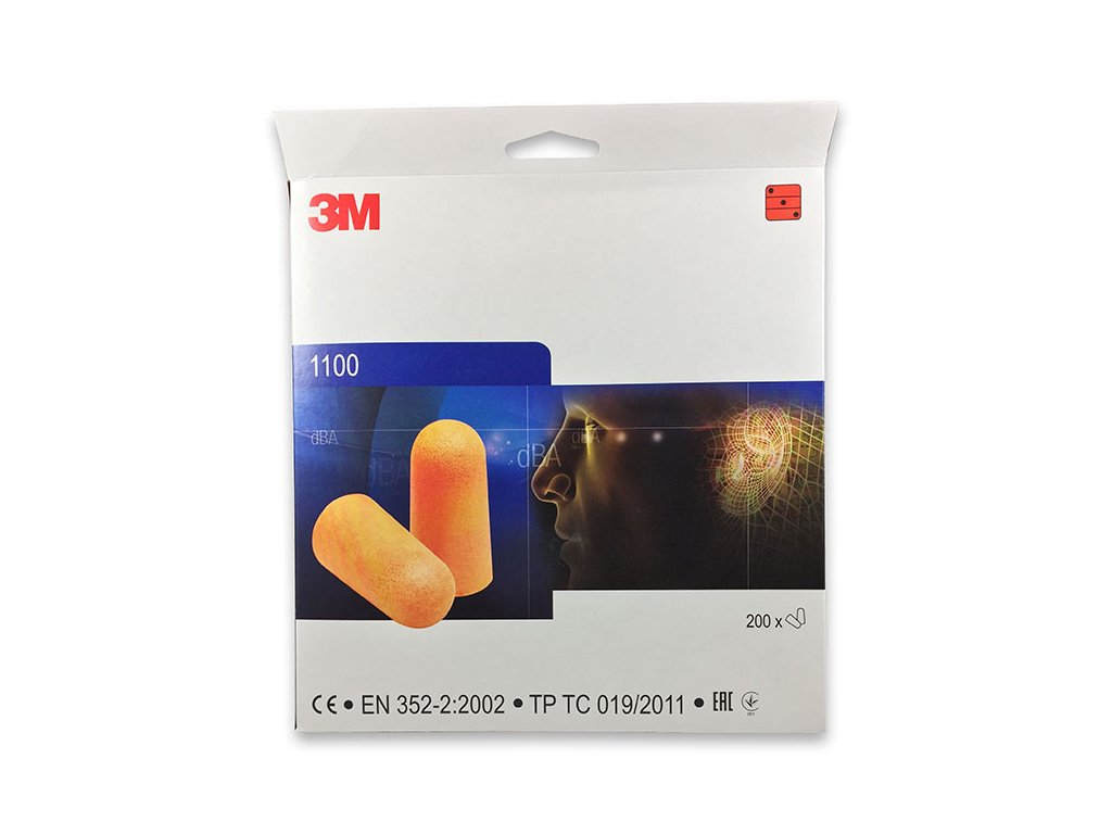 3m 1100 Špunty do uší proti hluku 200 párů