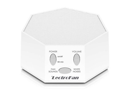 LectroFanClassic bílý přístroj na bílý šum pro lepší spánek přední strana