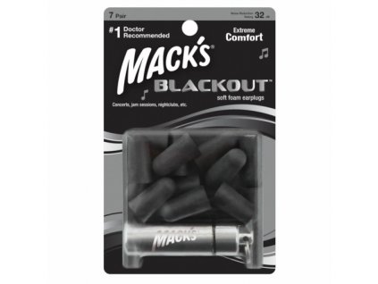 Macks Blackout špunty na hlasitou hudbu pěnové