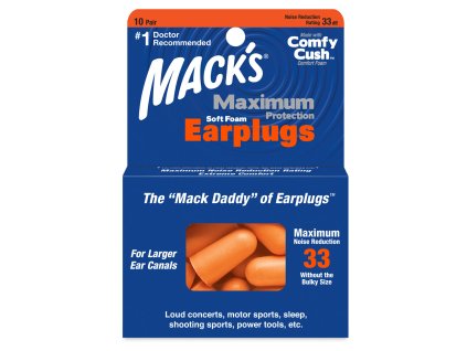 Pěnové špunty do uší Mack's maximum protection 10 párů