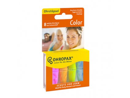 Ohropax Color 4 páry špunty do uší balení Earplugs cz