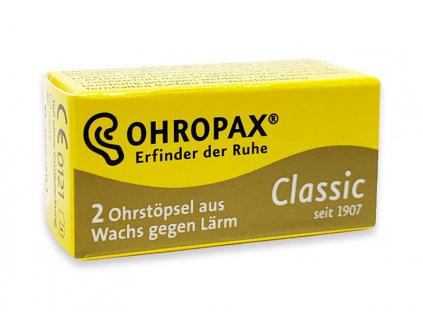 Ohropax Classic 1 pár špunty do uší kartonová krabička Earplugs cz